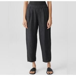 Eileen Fisher Washed-Organic-Linen Délavé Lantern Pants